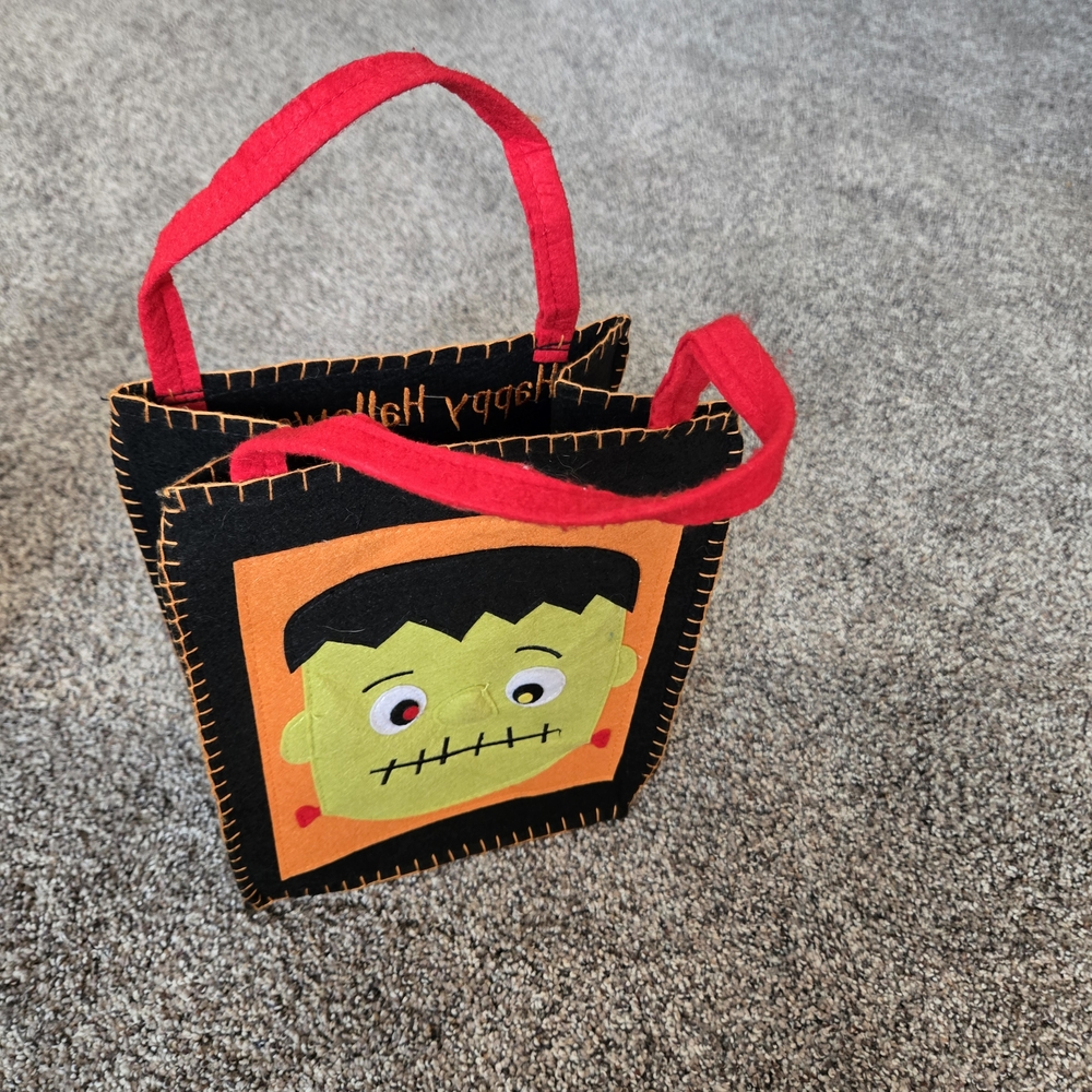 Halloween Frankenstein Felt Tote Bag